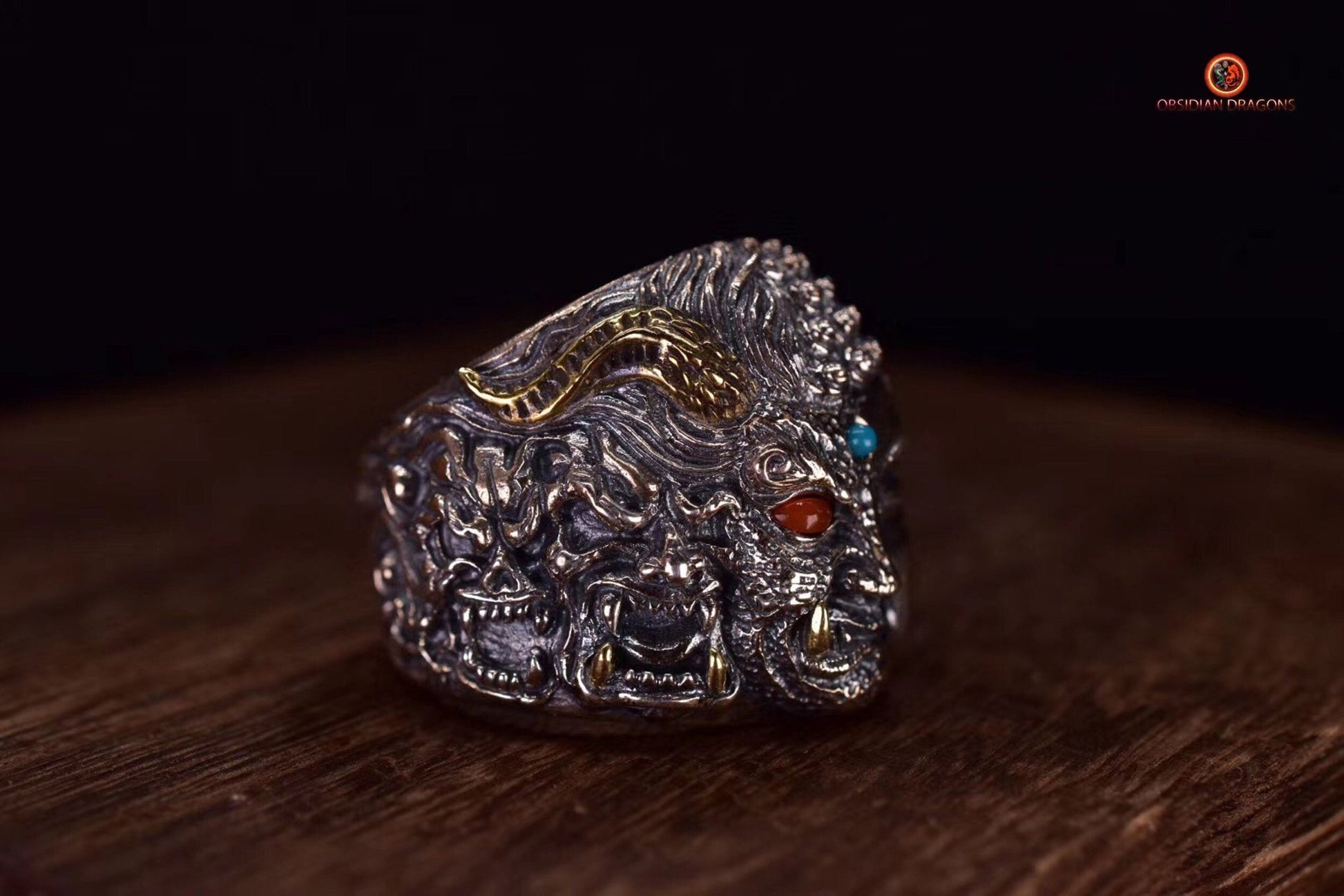 Bague Démon et bouddha- Dualité