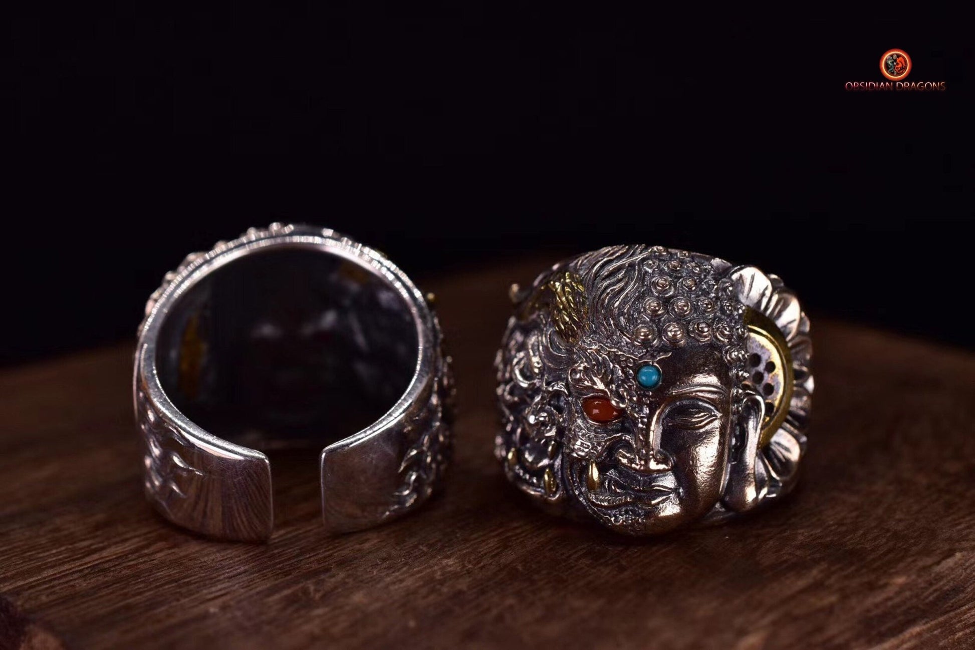 Bague Démon et bouddha- Dualité