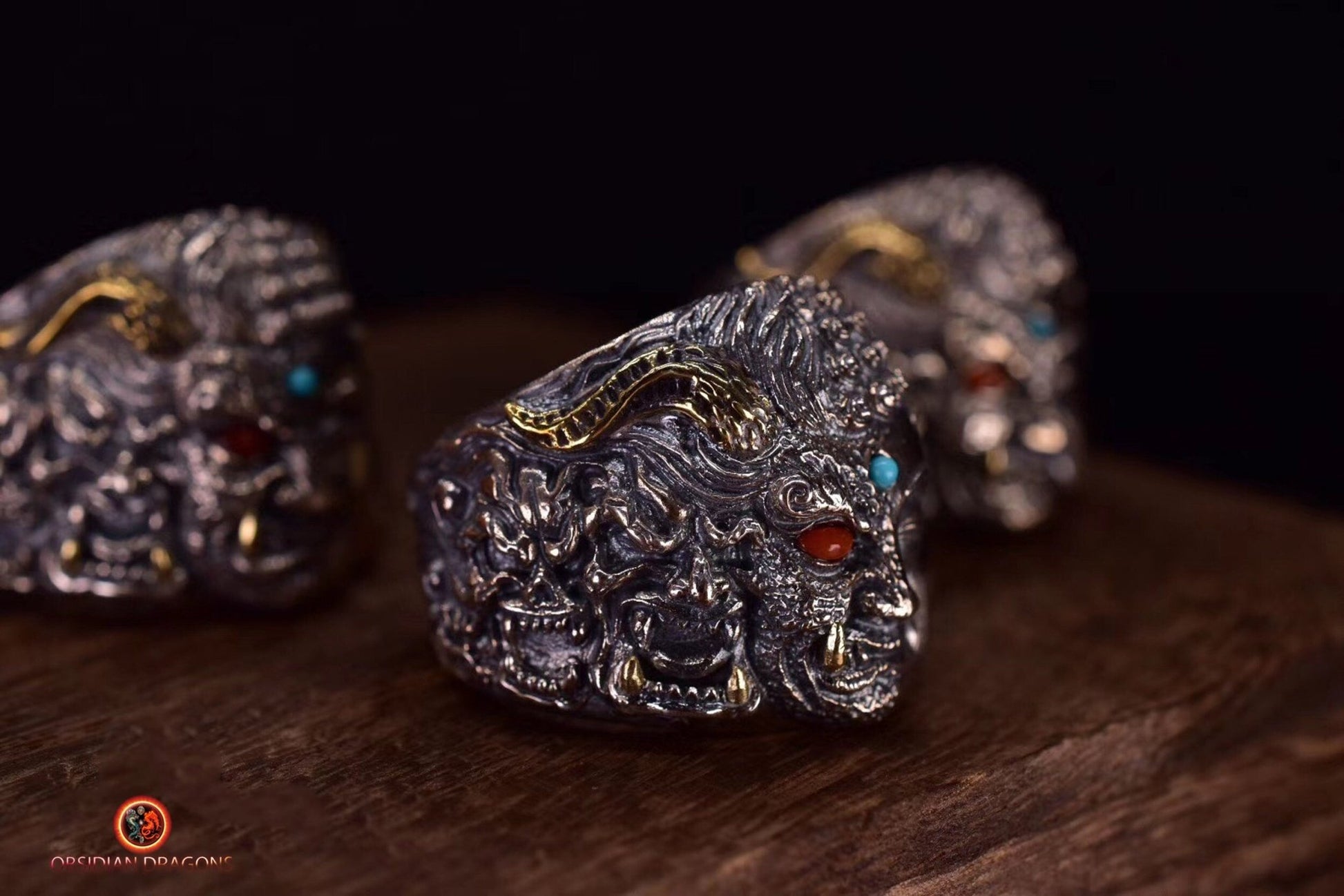 Bague Démon et bouddha- Dualité