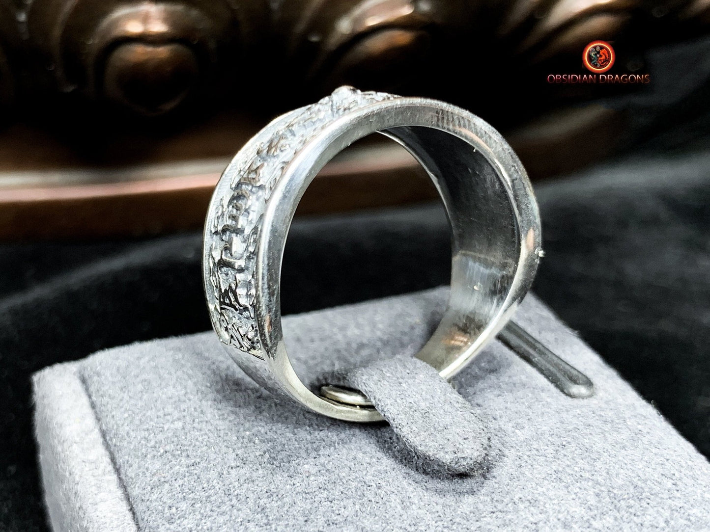 bague bouddhiste tibétaine- Dorje- Om mani padme hum