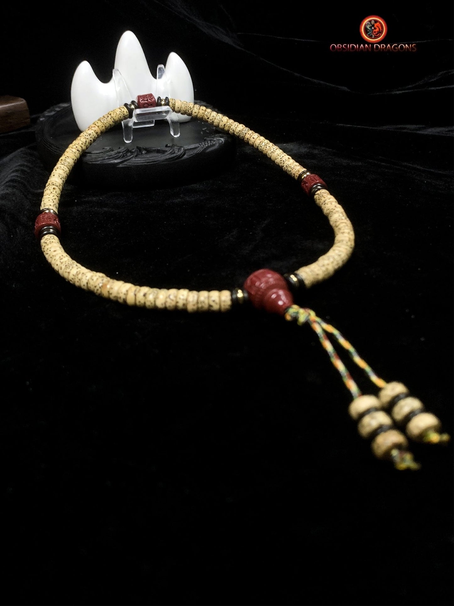 Petit mala artisanal de voyage- 108 Graines de bodhi