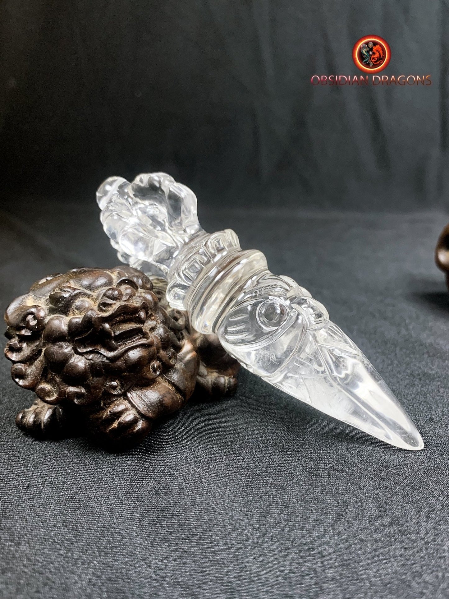 Phurba en cristal de roche- chasser les démons