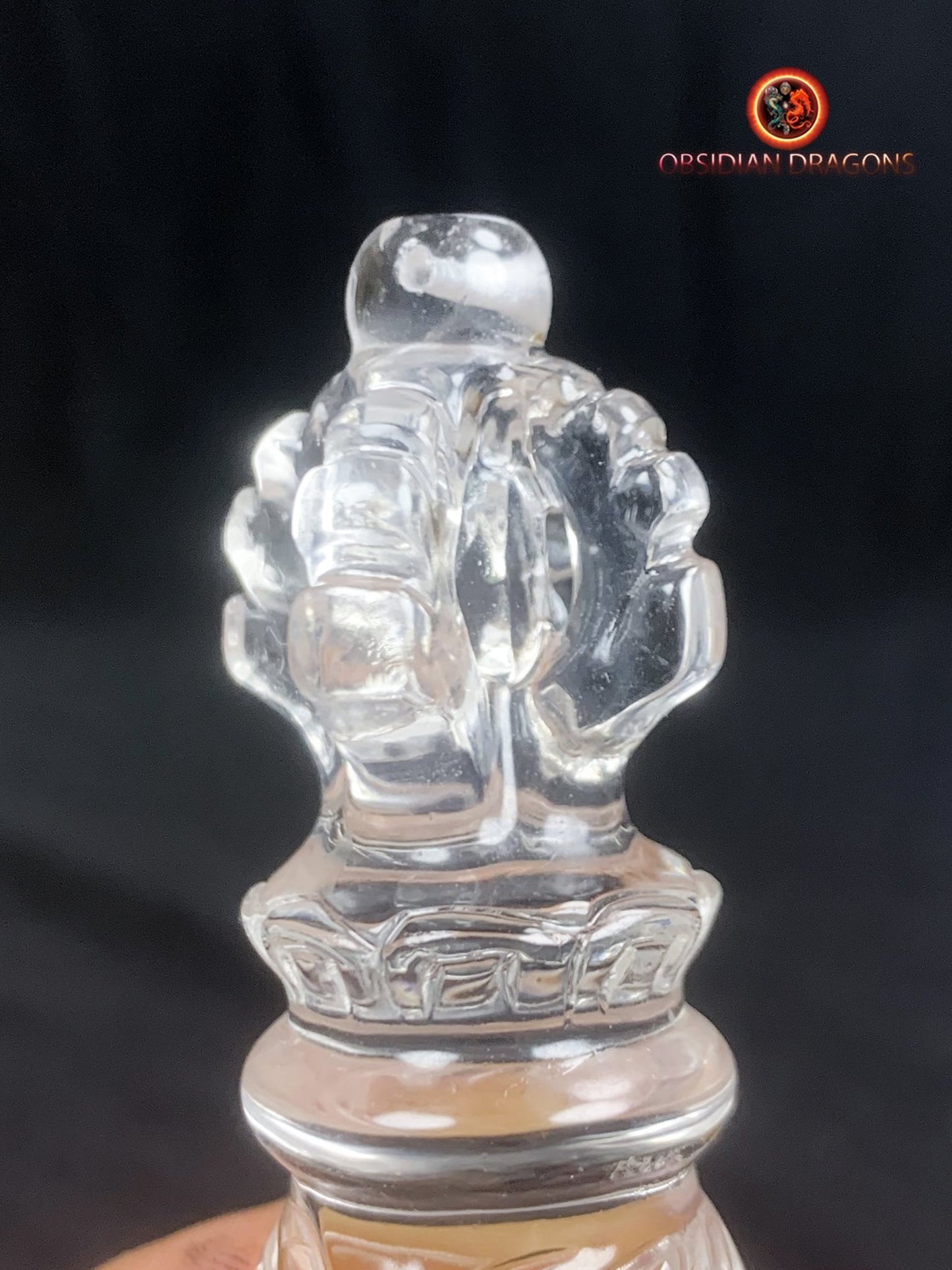 Dague Phurba en cristal de roche- Qualité gemme