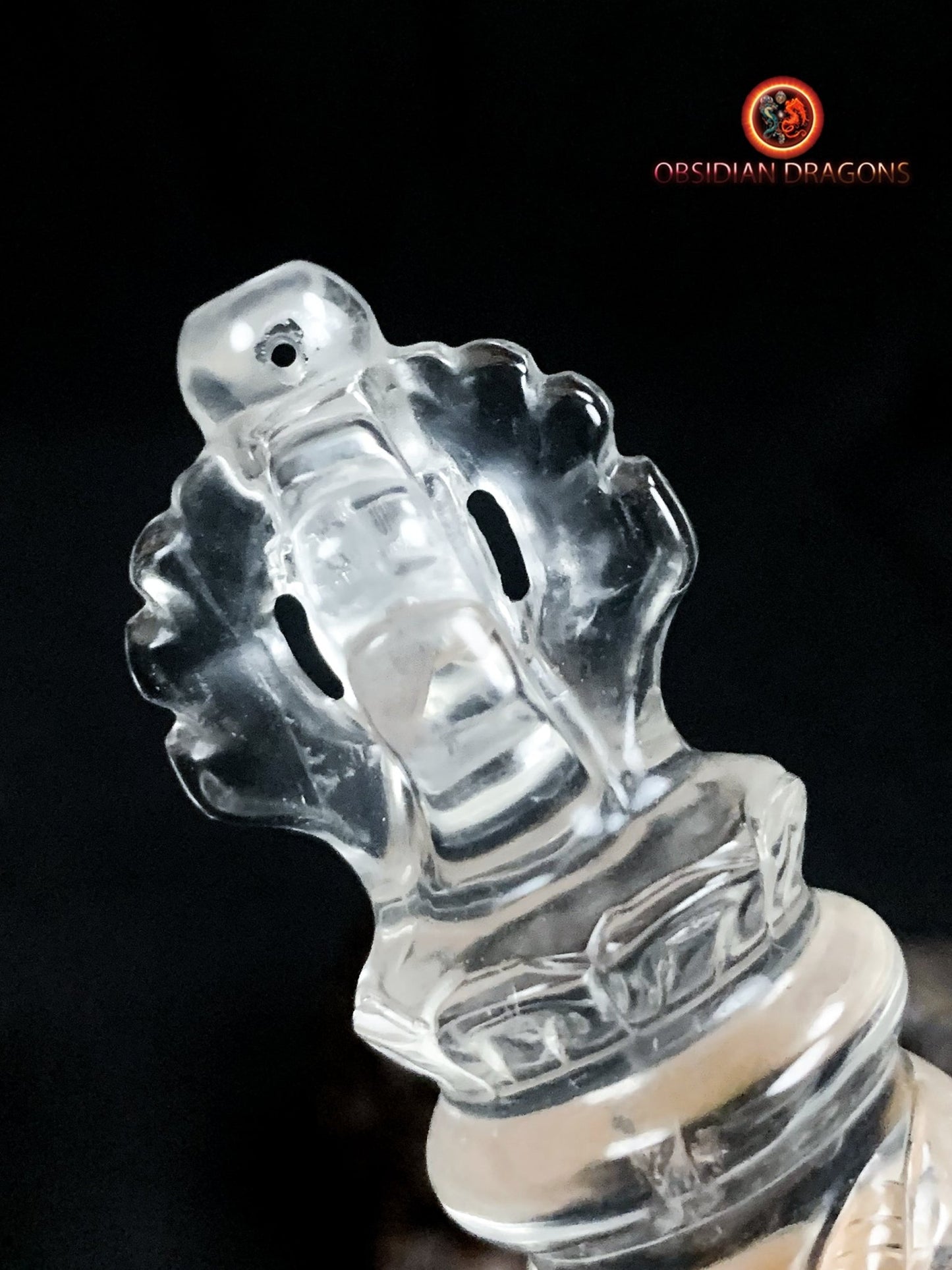 Dague Phurba en cristal de roche- Qualité gemme