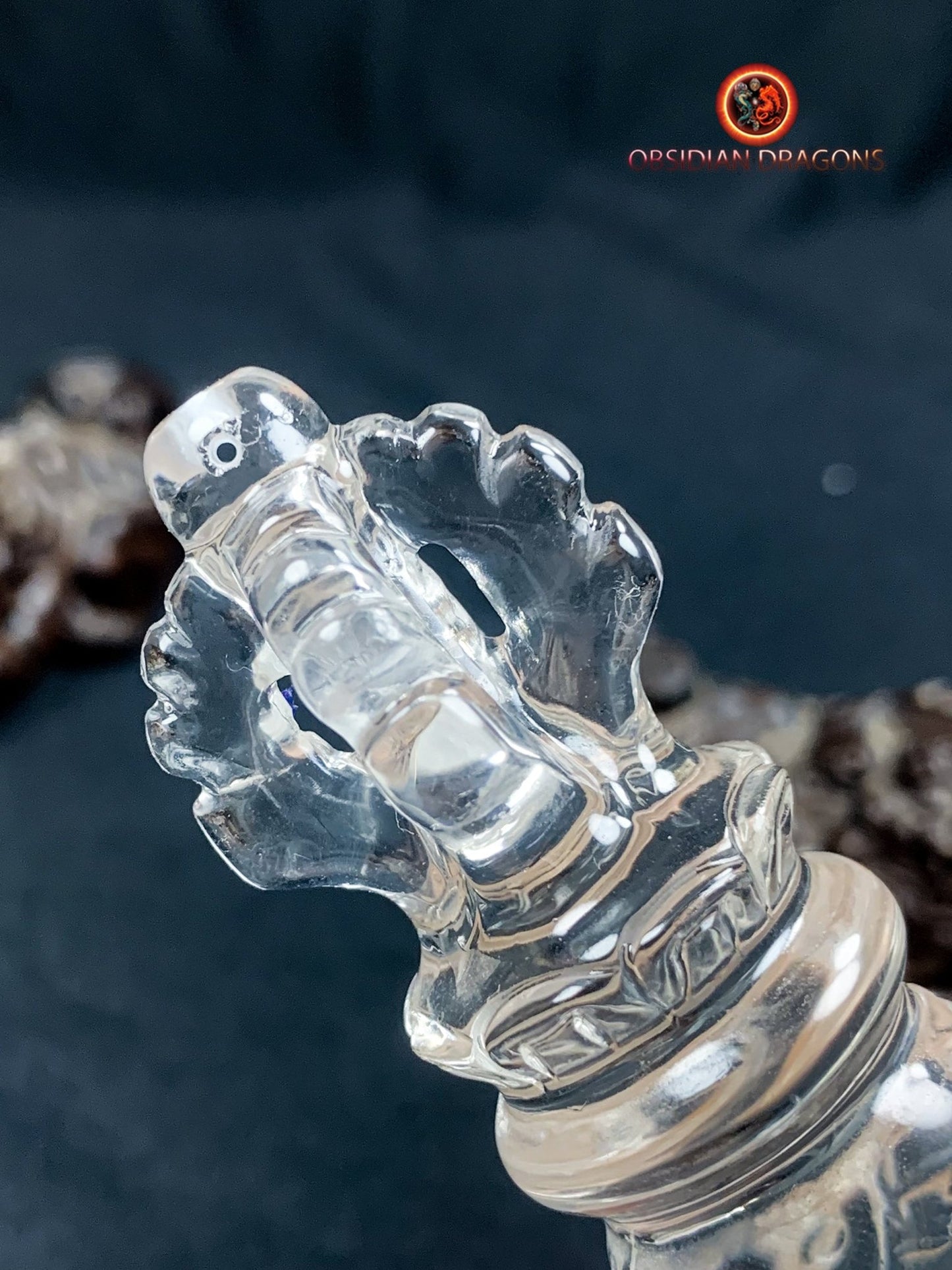Phurba en cristal de roche- chasser les démons