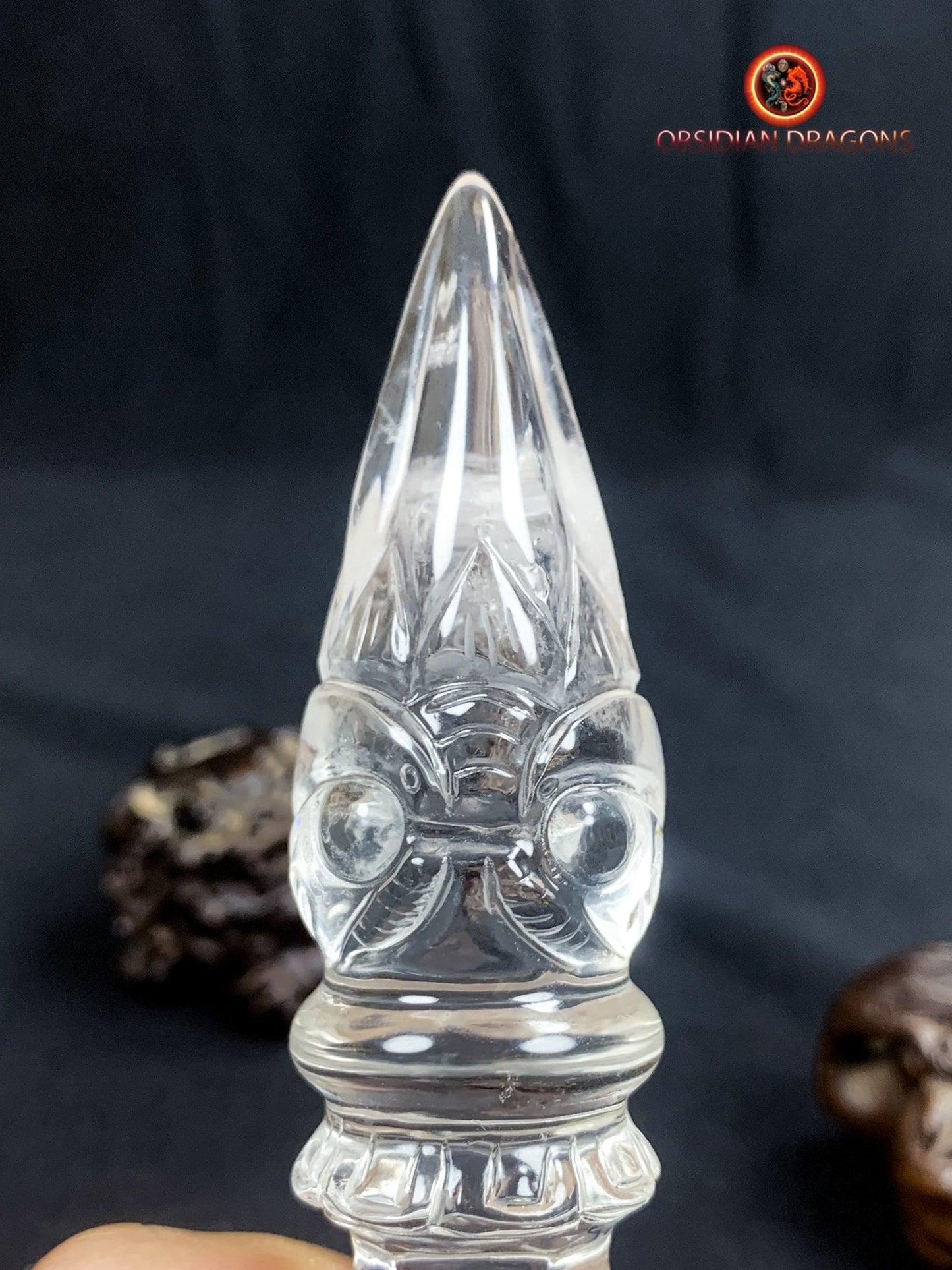 Phurba en cristal de roche- chasser les démons