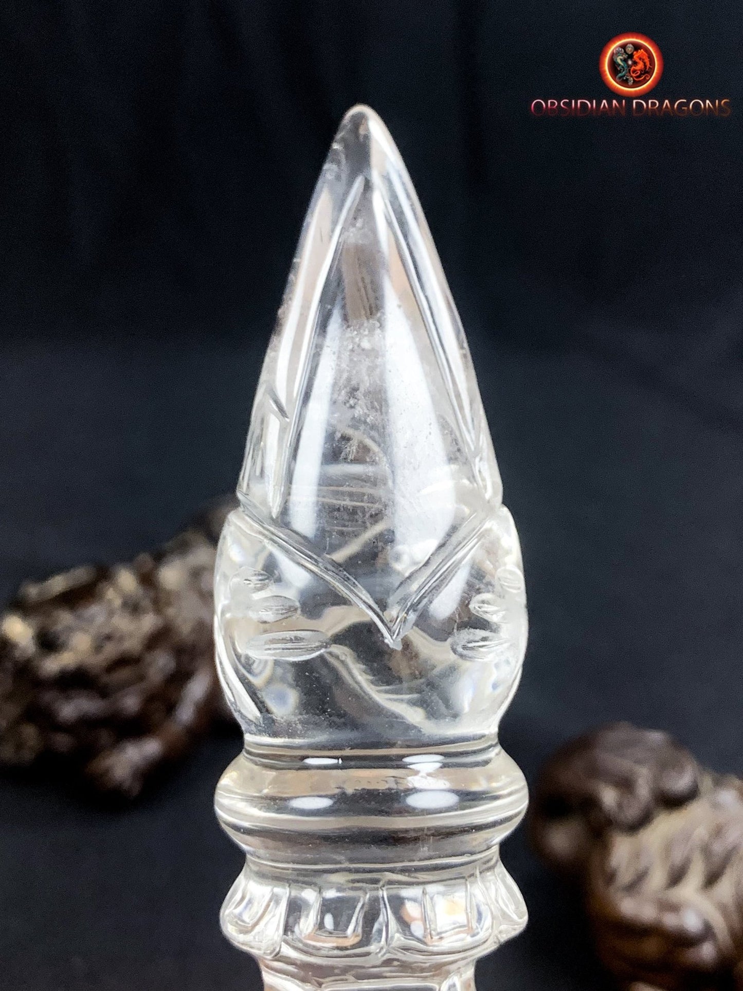 Phurba en cristal de roche- chasser les démons