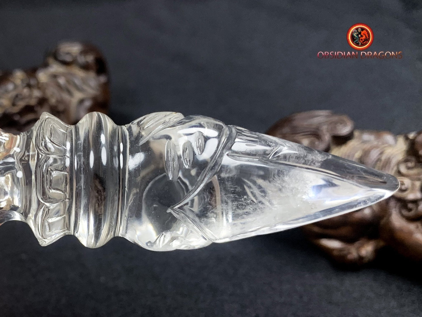 Phurba en cristal de roche- chasser les démons