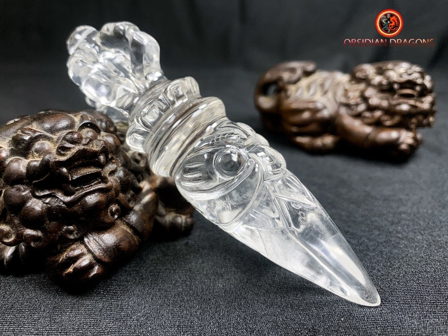 Phurba en cristal de roche- chasser les démons
