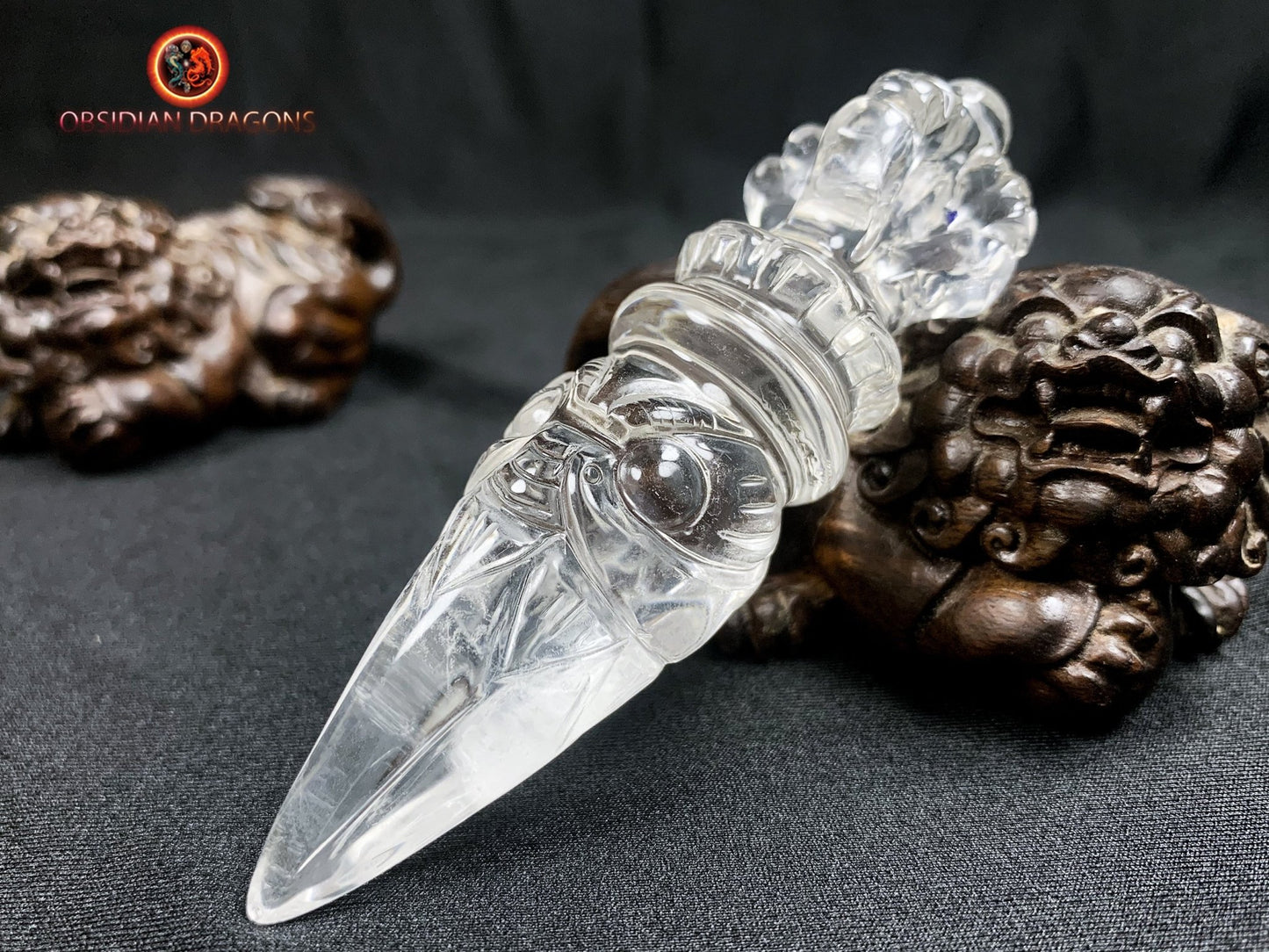 Phurba en cristal de roche- chasser les démons