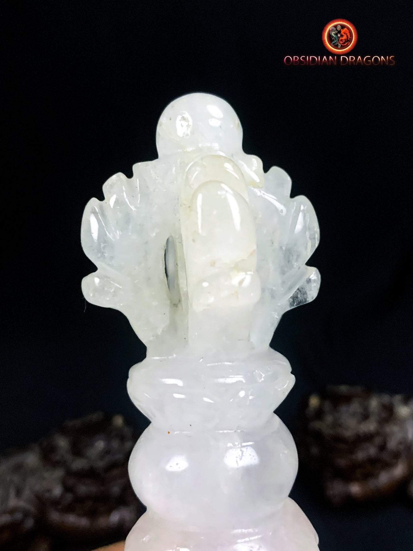 Phurba en cristal de roche- Terrasser les démons