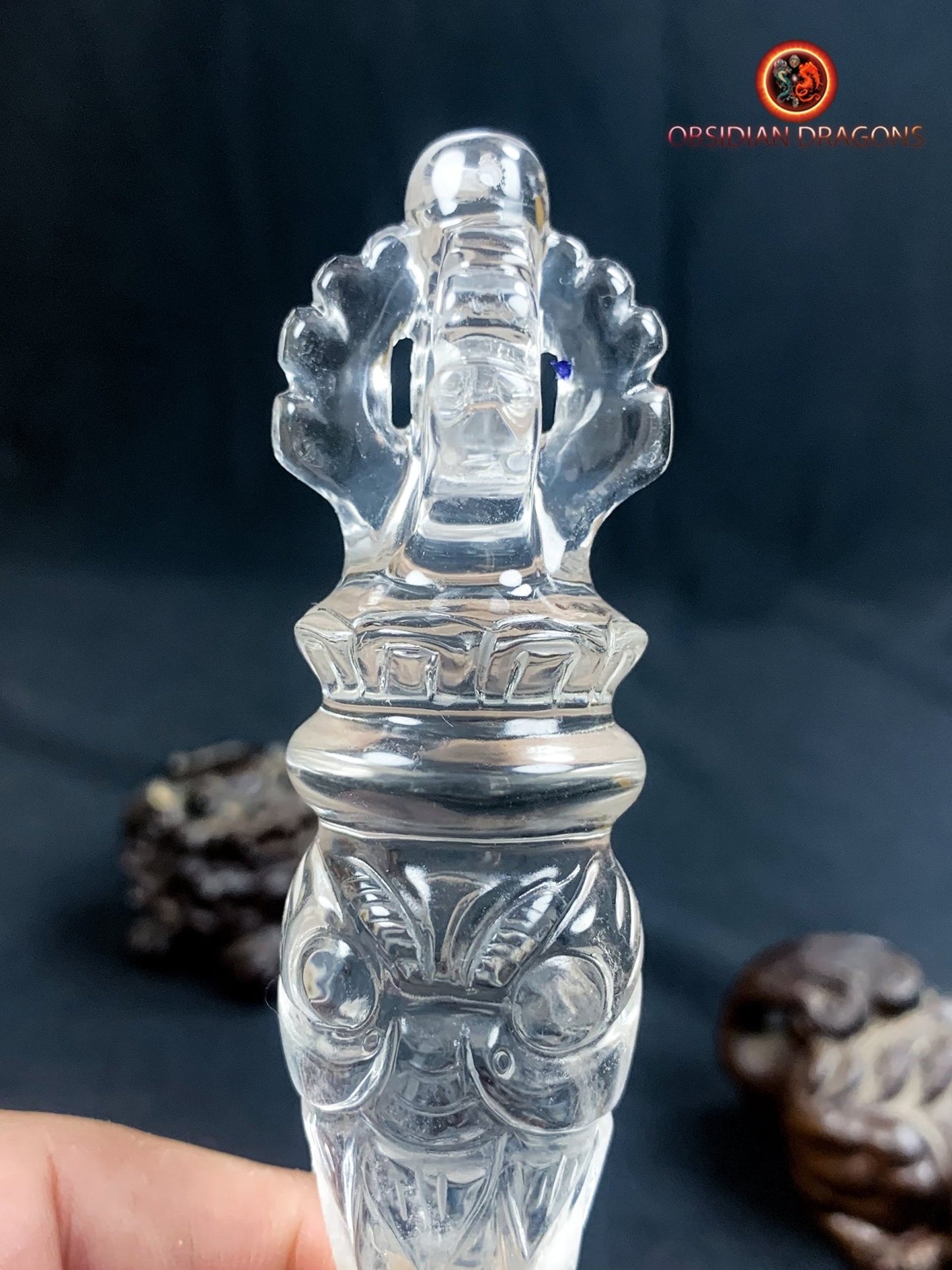 Phurba en cristal de roche- chasser les démons