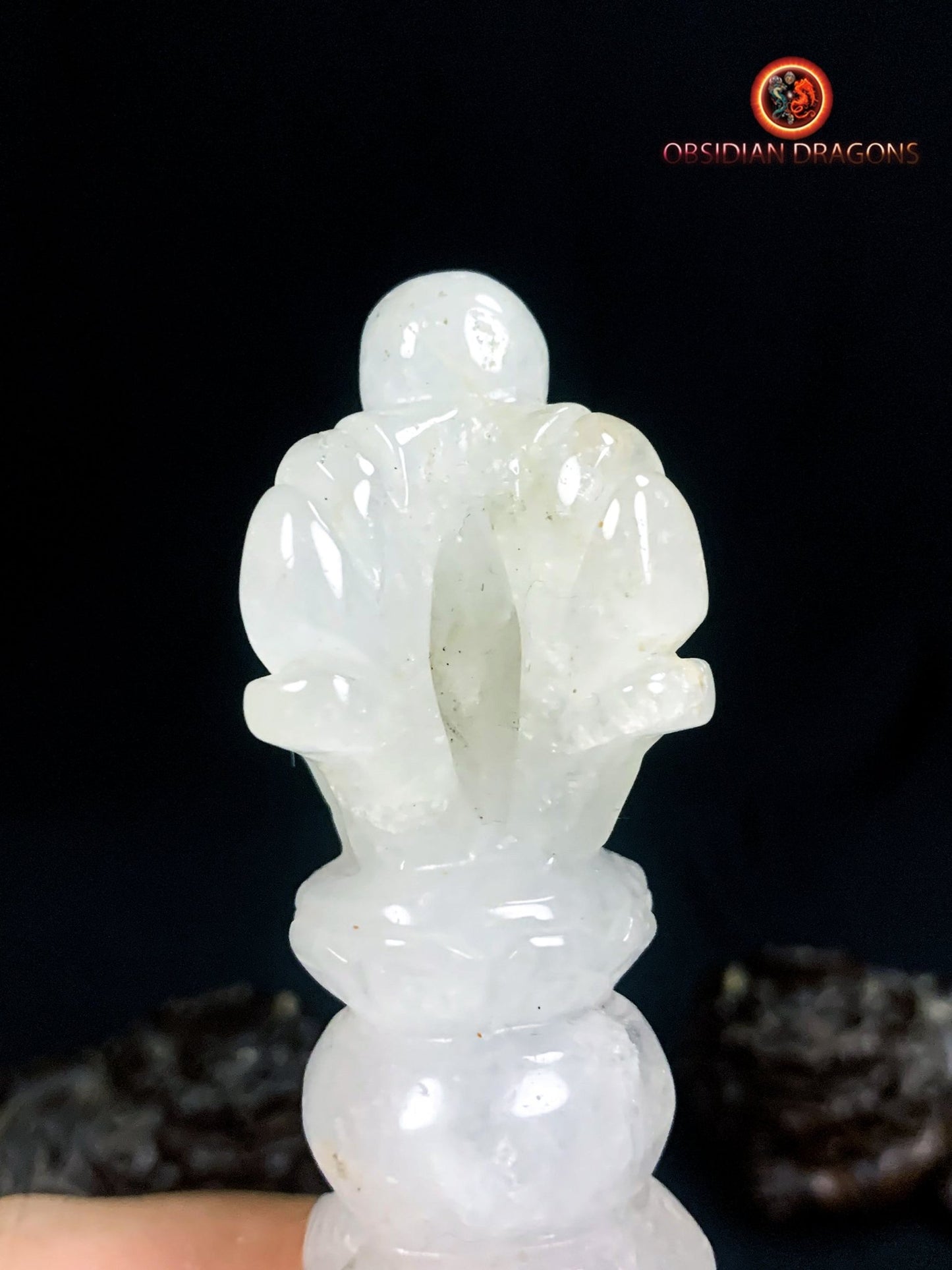 Phurba en cristal de roche- Terrasser les démons