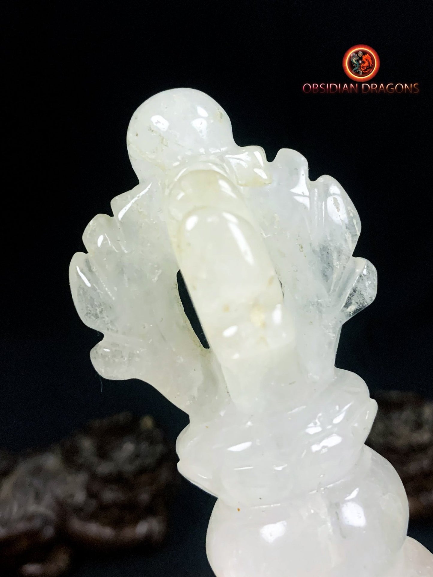 Phurba en cristal de roche- Terrasser les démons