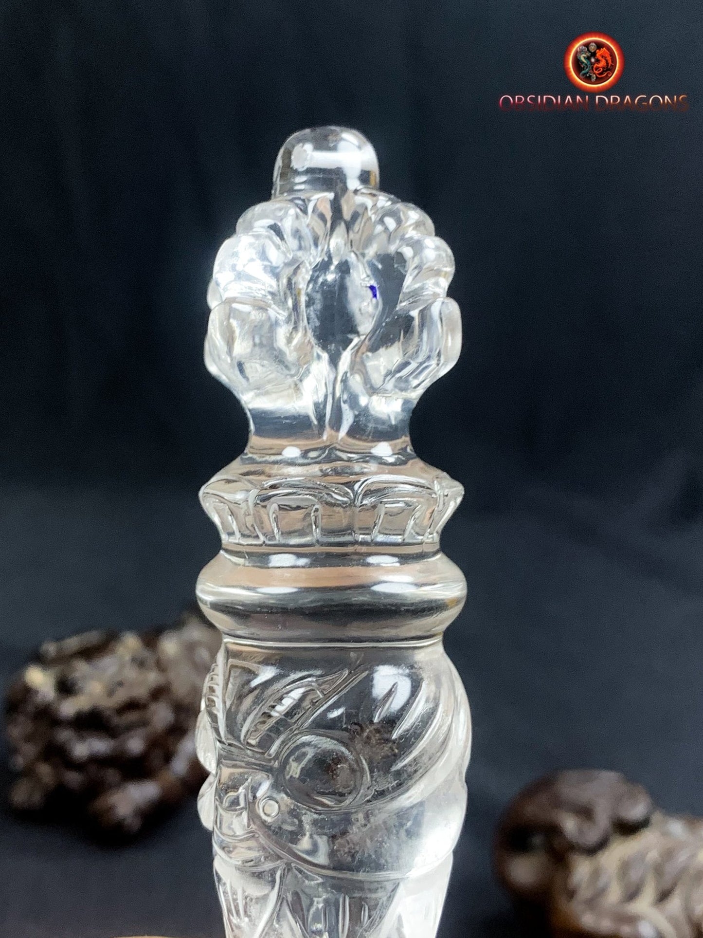 Phurba en cristal de roche- chasser les démons