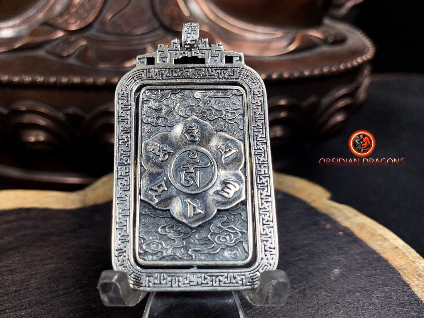 Amulette de protection tibétaine- Om Mani Padme Hum