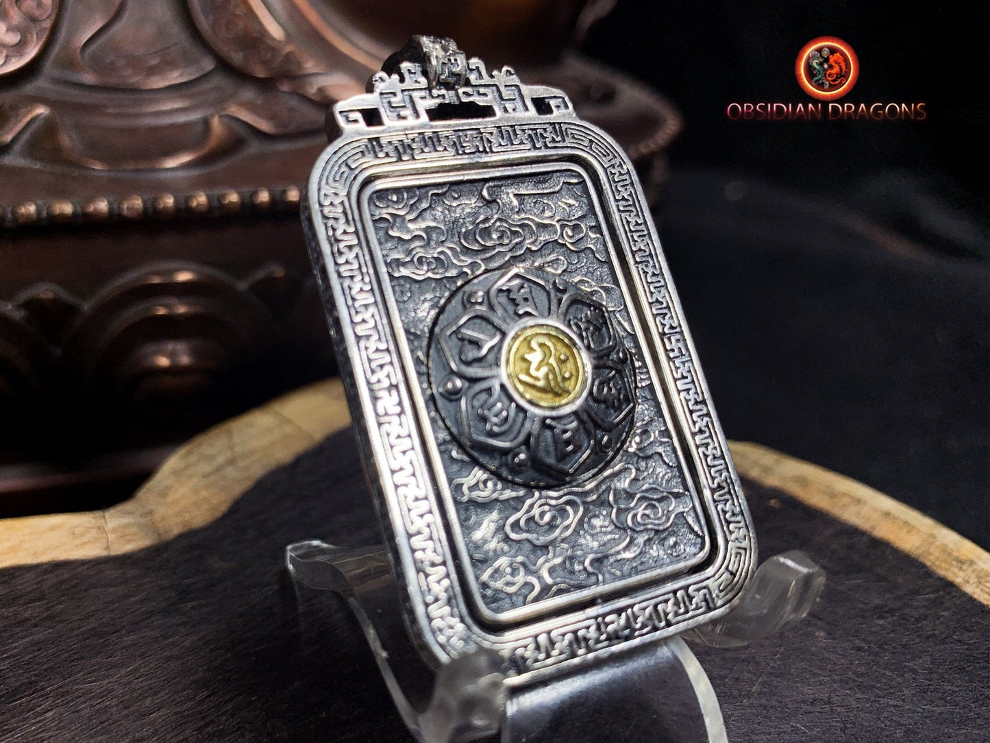 Amulette de protection tibétaine- Om Mani Padme Hum