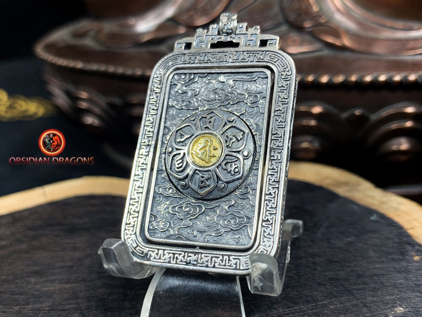 Amulette de protection tibétaine- Om Mani Padme Hum