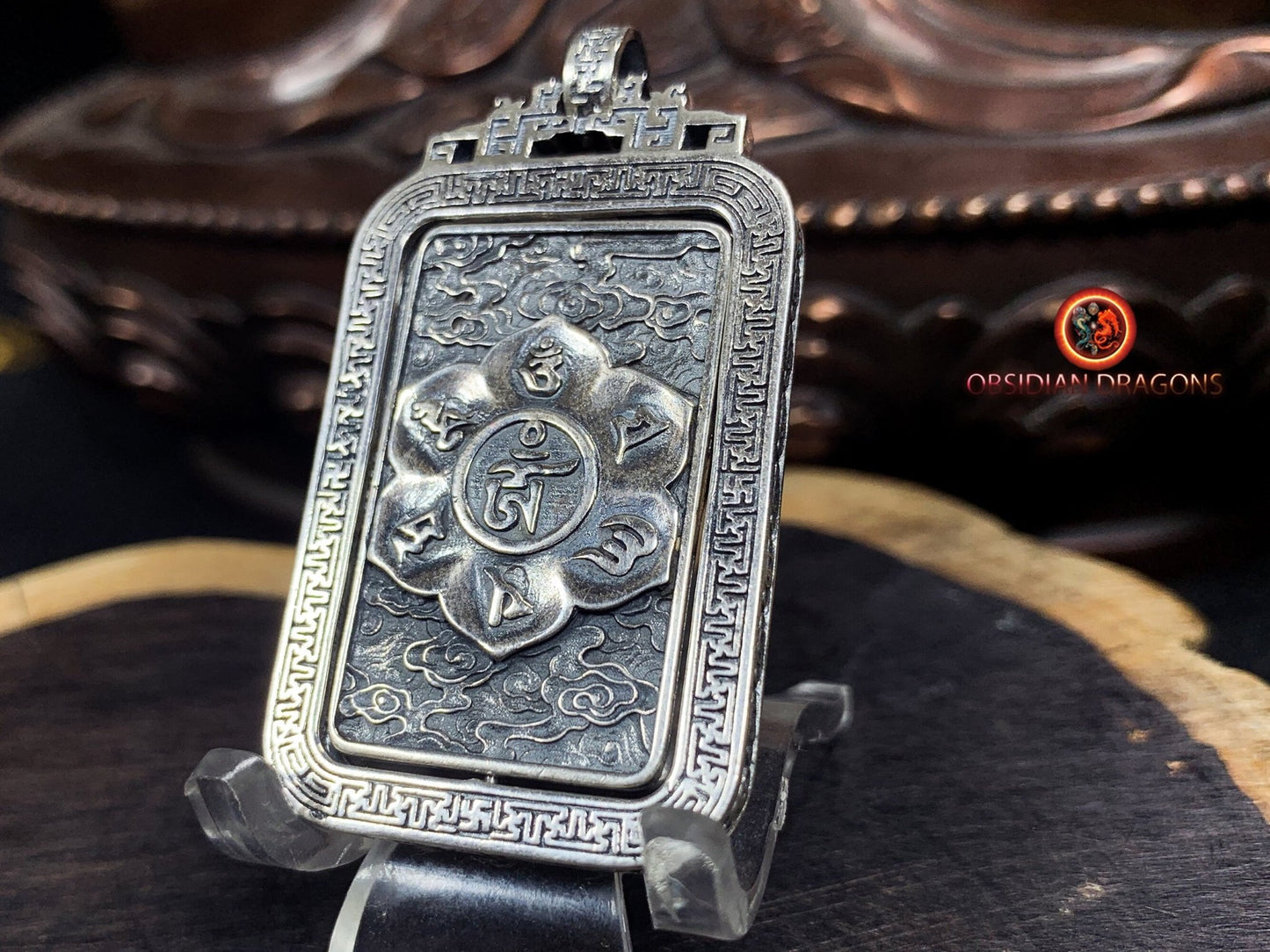 Amulette de protection tibétaine- Om Mani Padme Hum