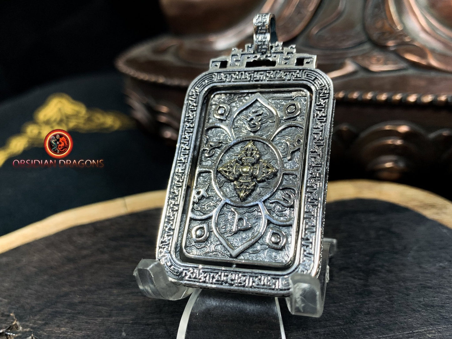 Amulette de protection tibétaine- Double dorje