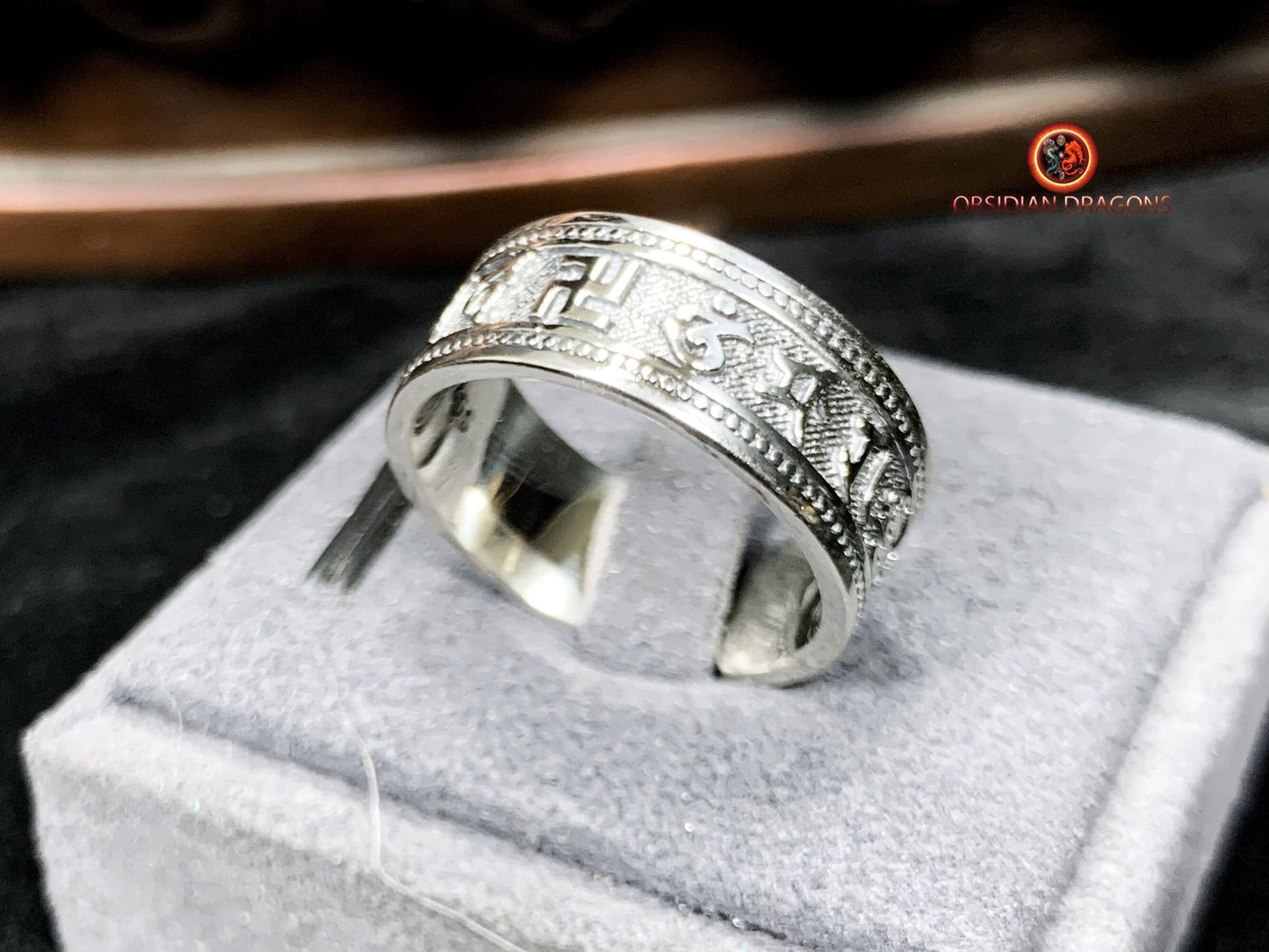 Bague mantra de la compassion- argent 925
