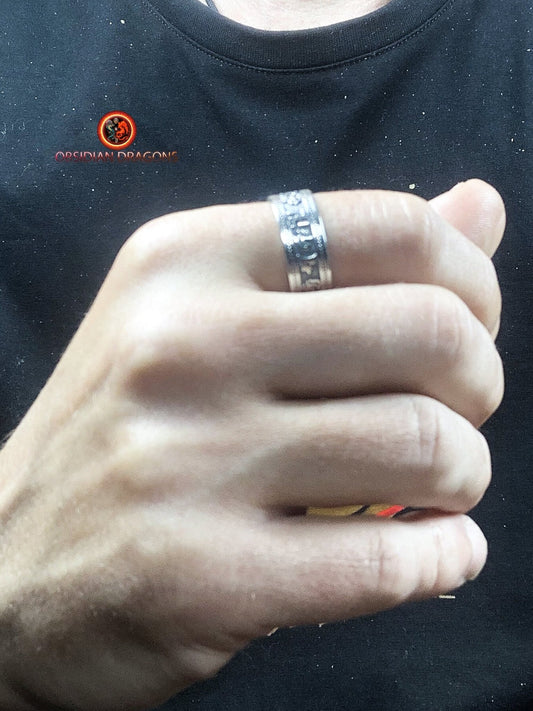 Bague mantra de la compassion- argent 925