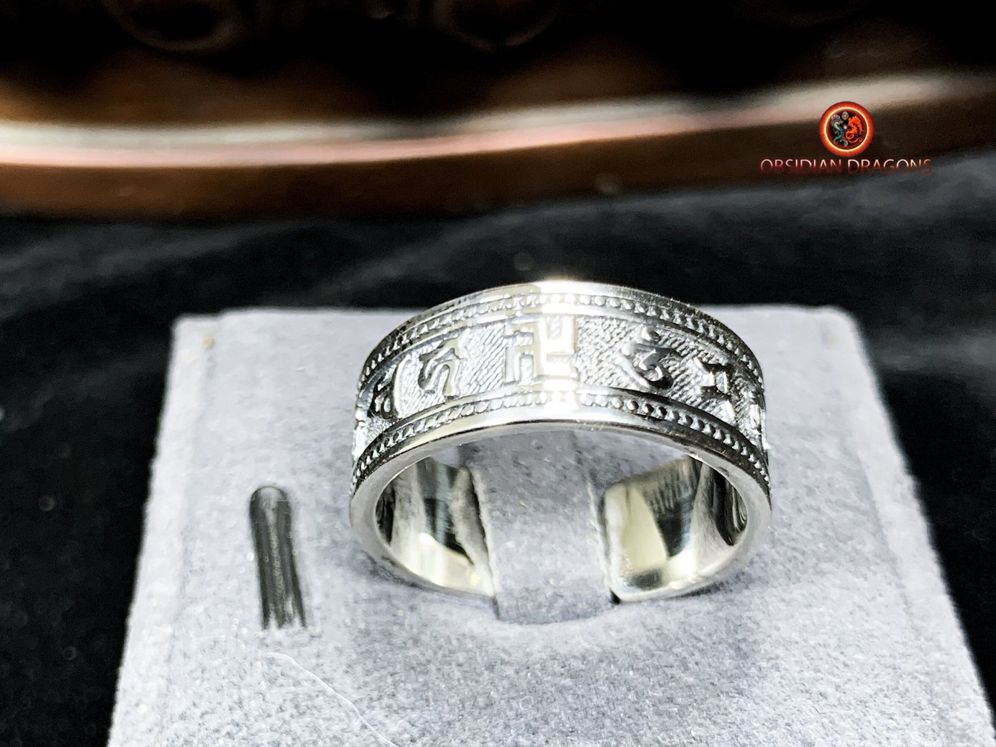Bague mantra de la compassion- argent 925