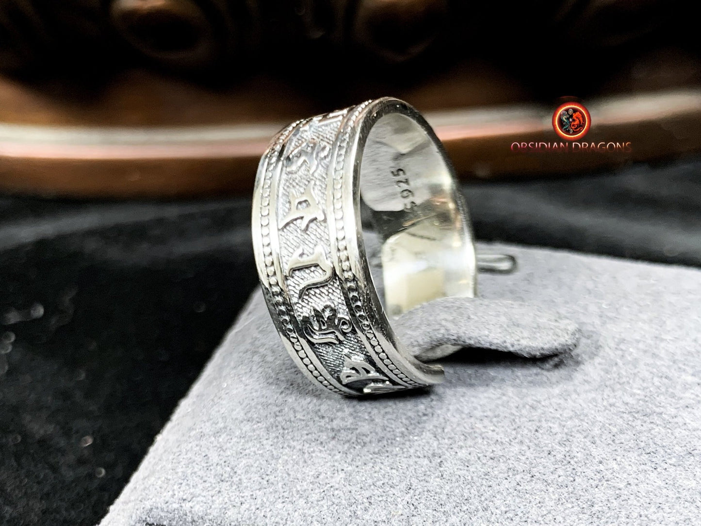 Bague mantra de la compassion- argent 925