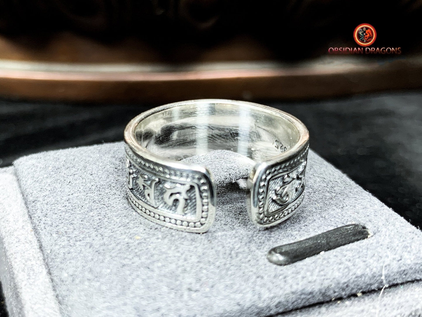 Bague mantra de la compassion- argent 925