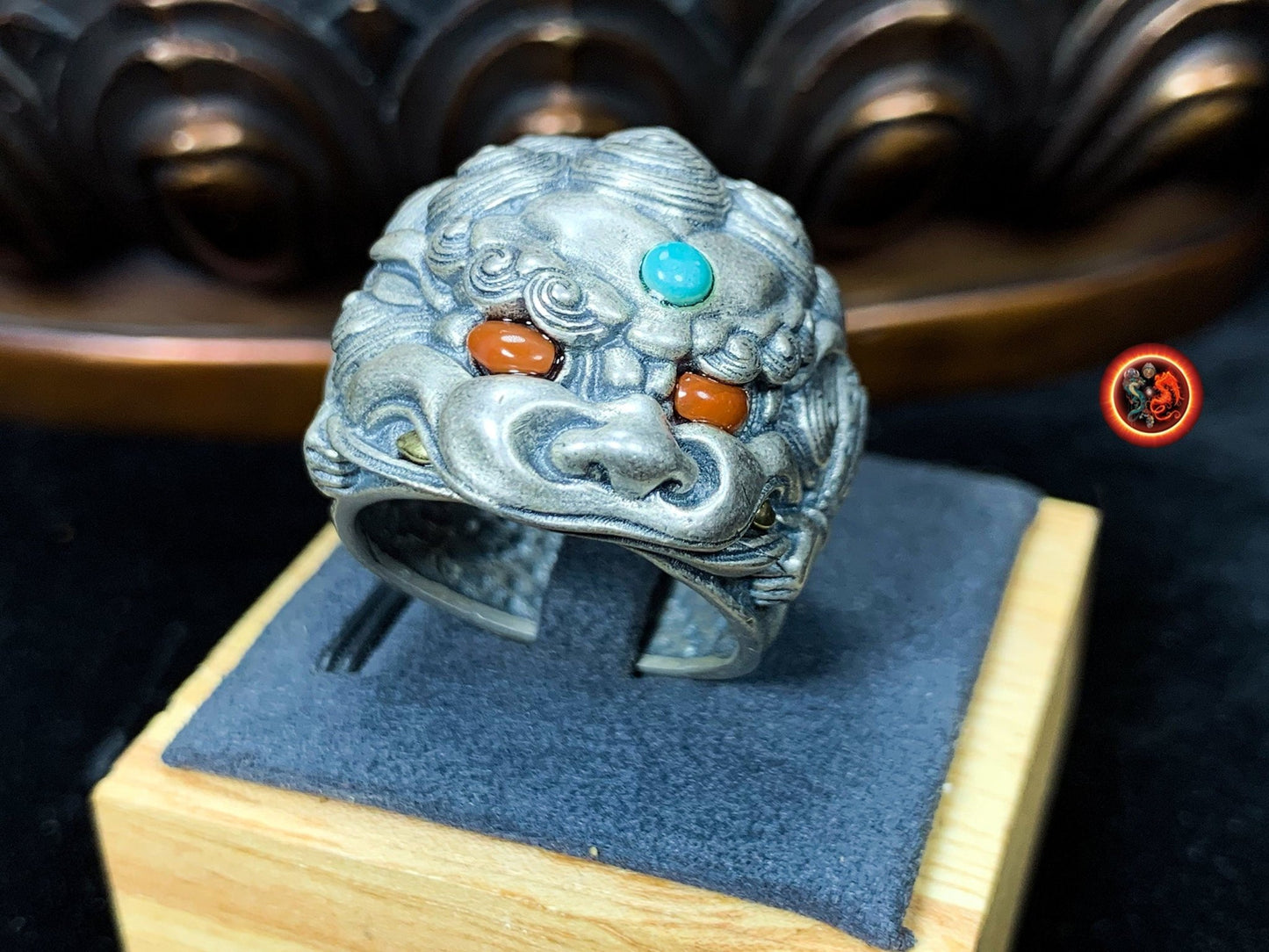 Bague lion chinois - protection Feng Shui