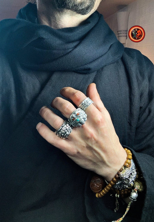 Bague lion chinois - protection Feng Shui