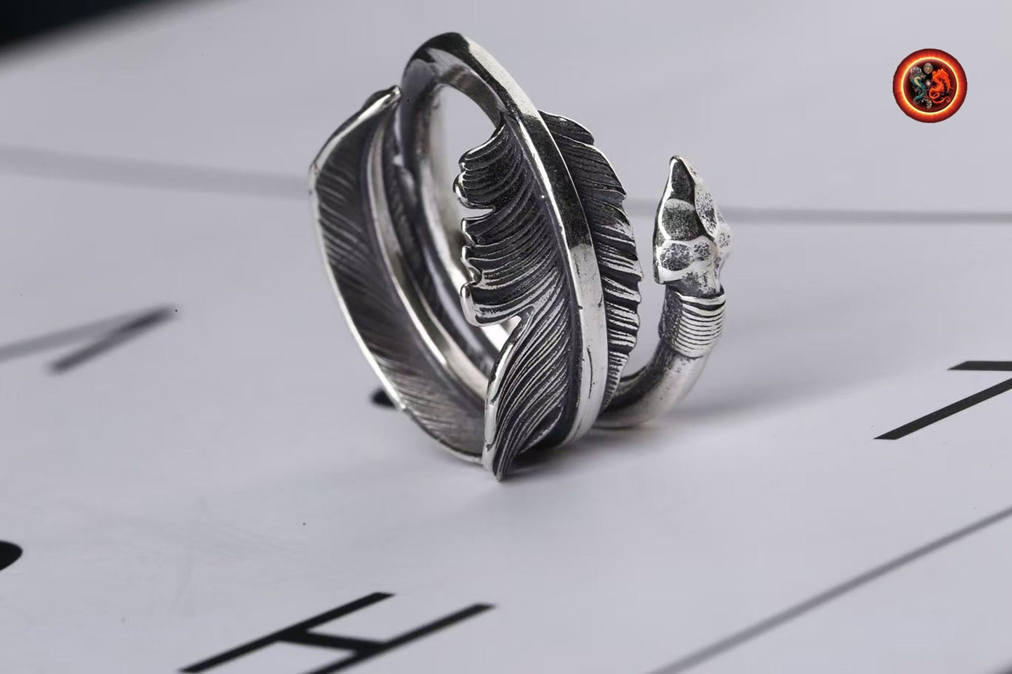 Bague plume d'aigle- fleche