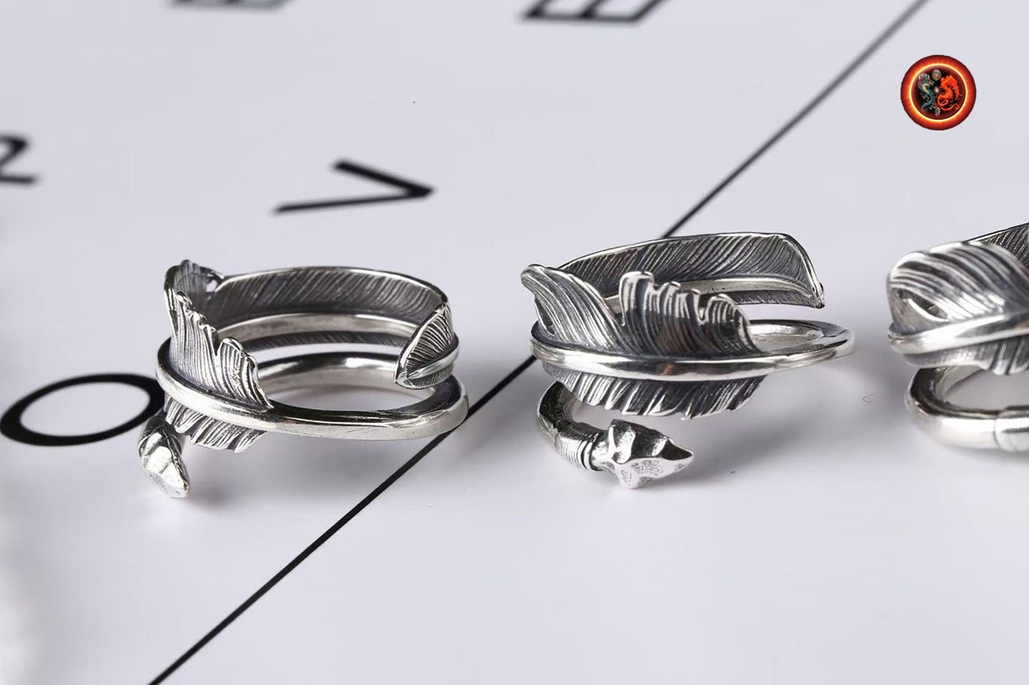 Bague plume d'aigle- fleche