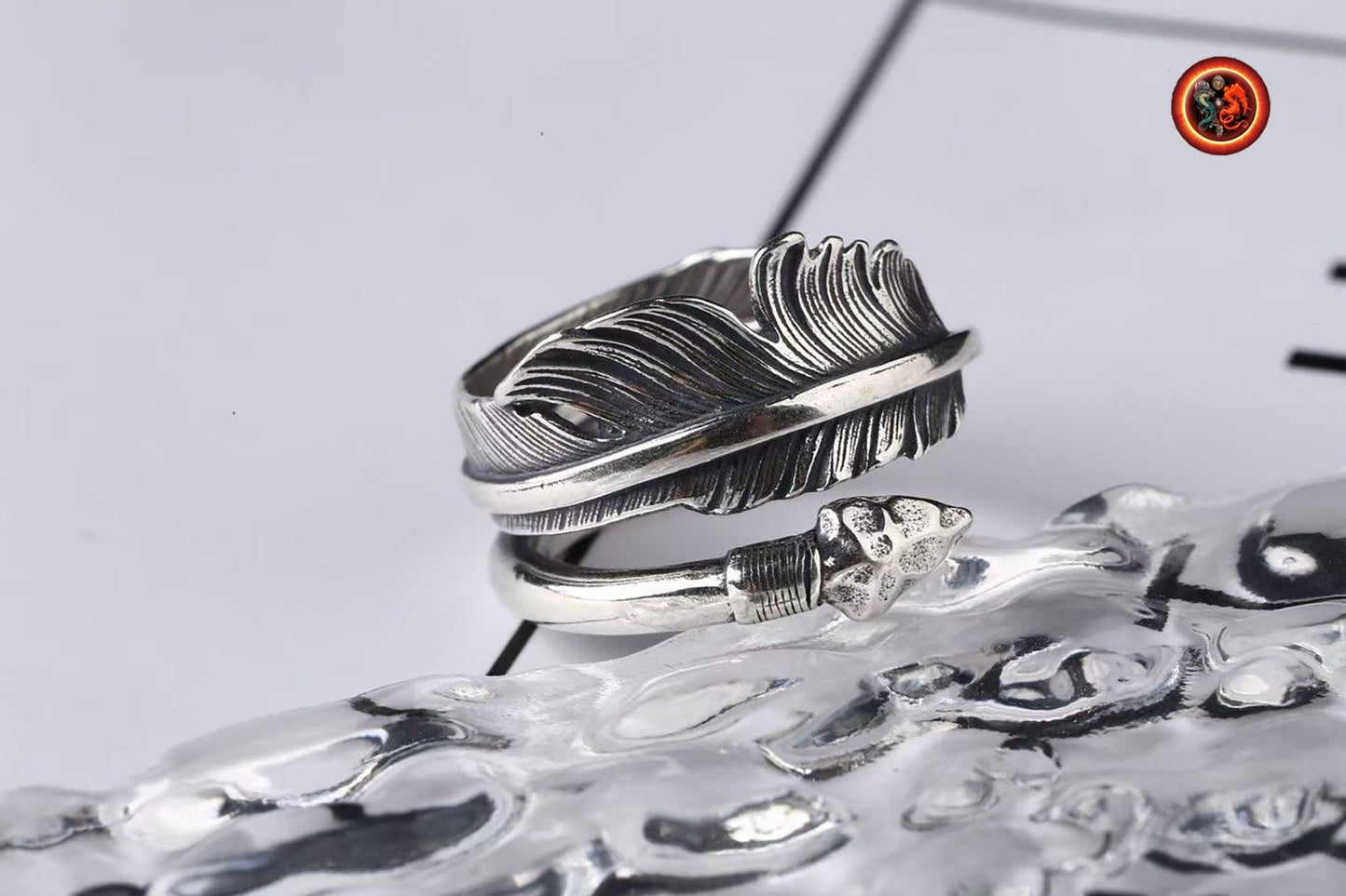 Bague plume d'aigle- fleche