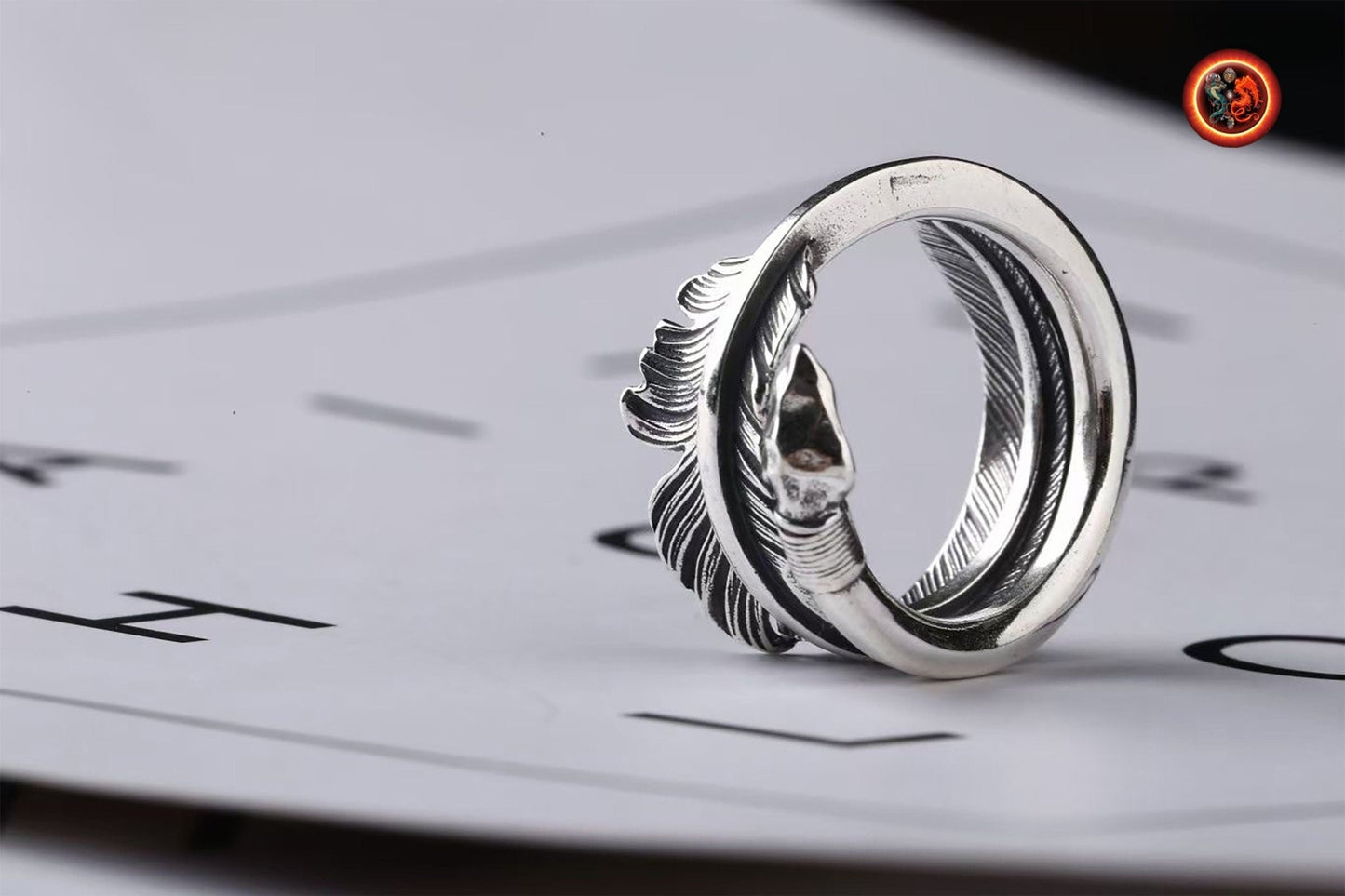 Bague plume d'aigle- fleche