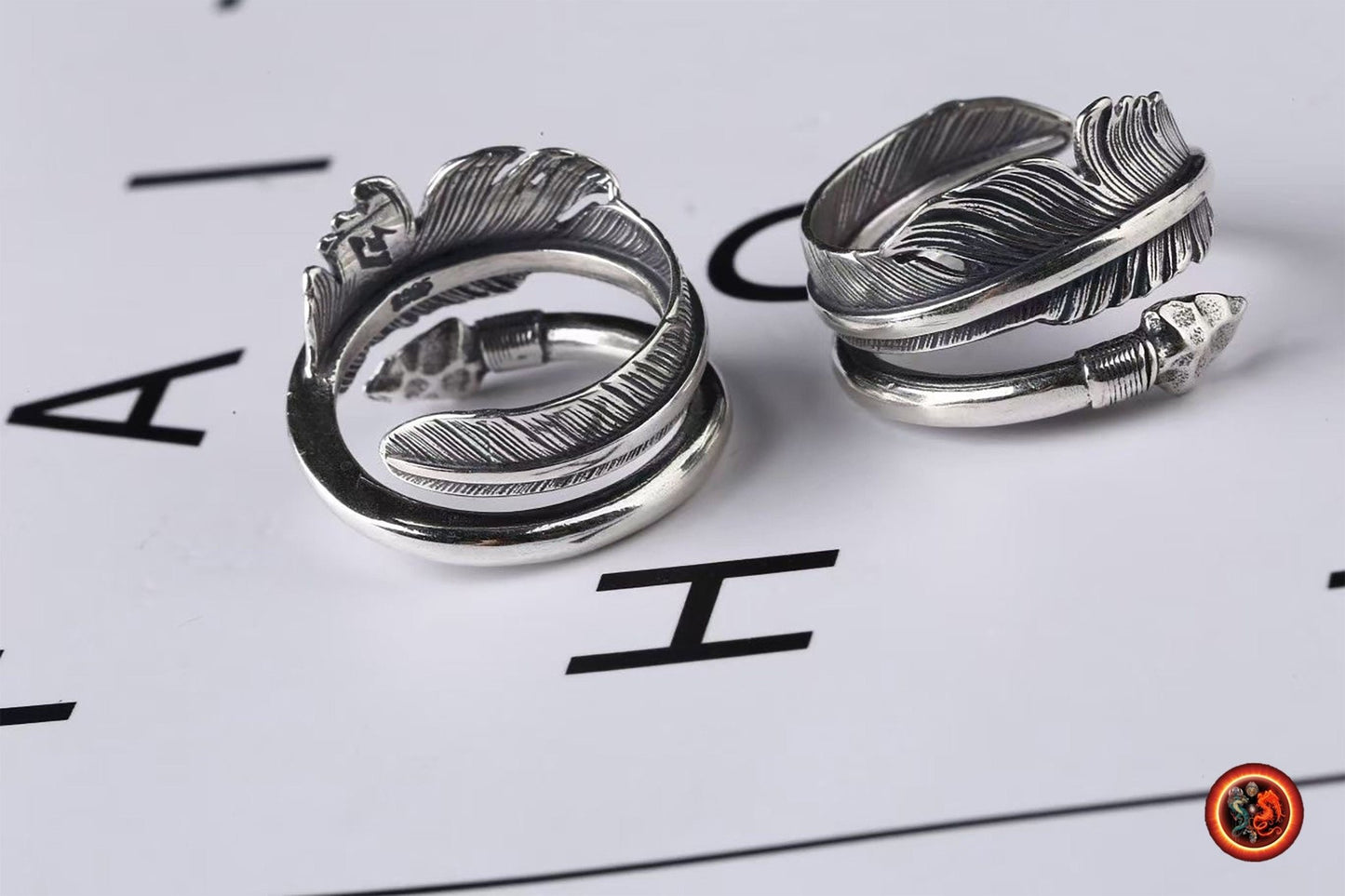 Bague plume d'aigle- fleche