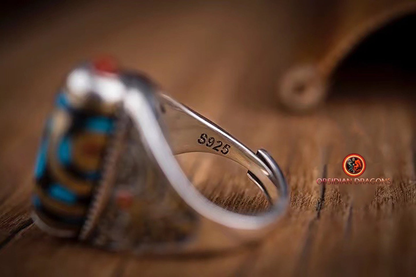Bague DZI à deux yeux- Equilibre et harmonie