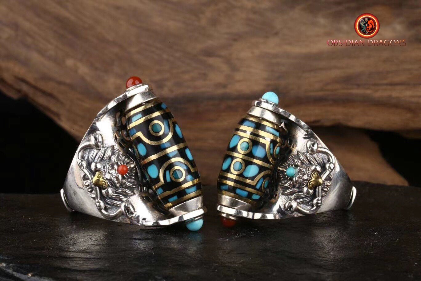 Bague DZI à 8 yeux- contre les influences négatives
