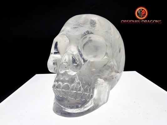Rare grand crâne de Cristal artisanal