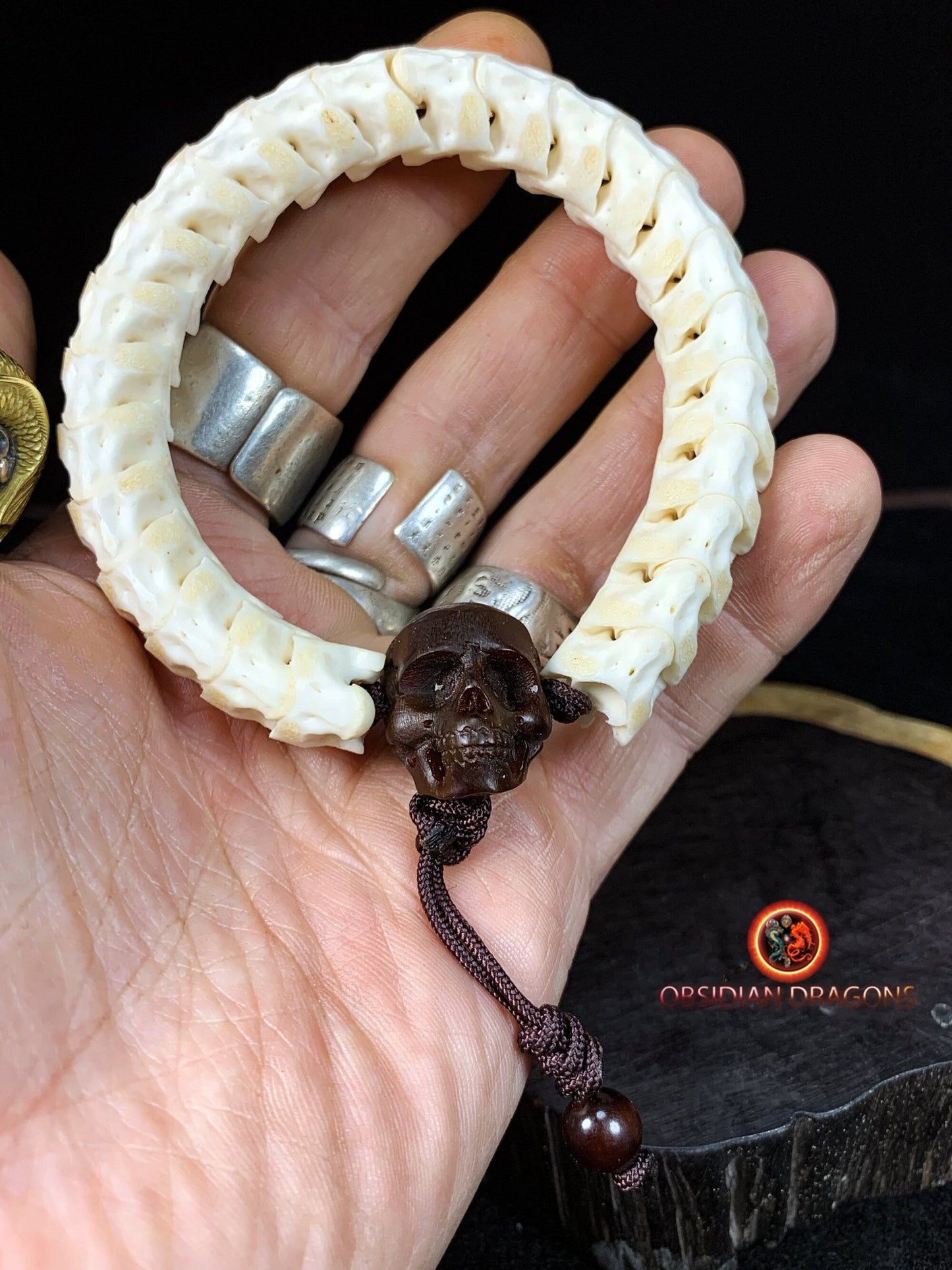 Bracelet Serpent, Vertèbres & Crâne