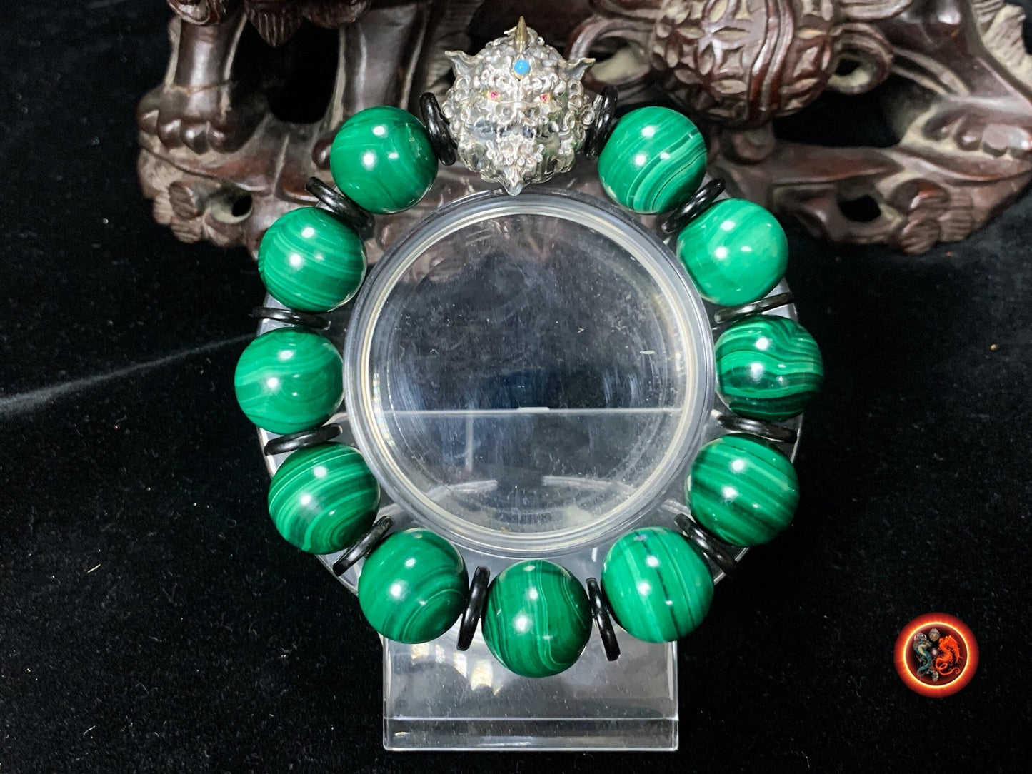 Bracelet Pixiu- Malachite- Bonne fortune