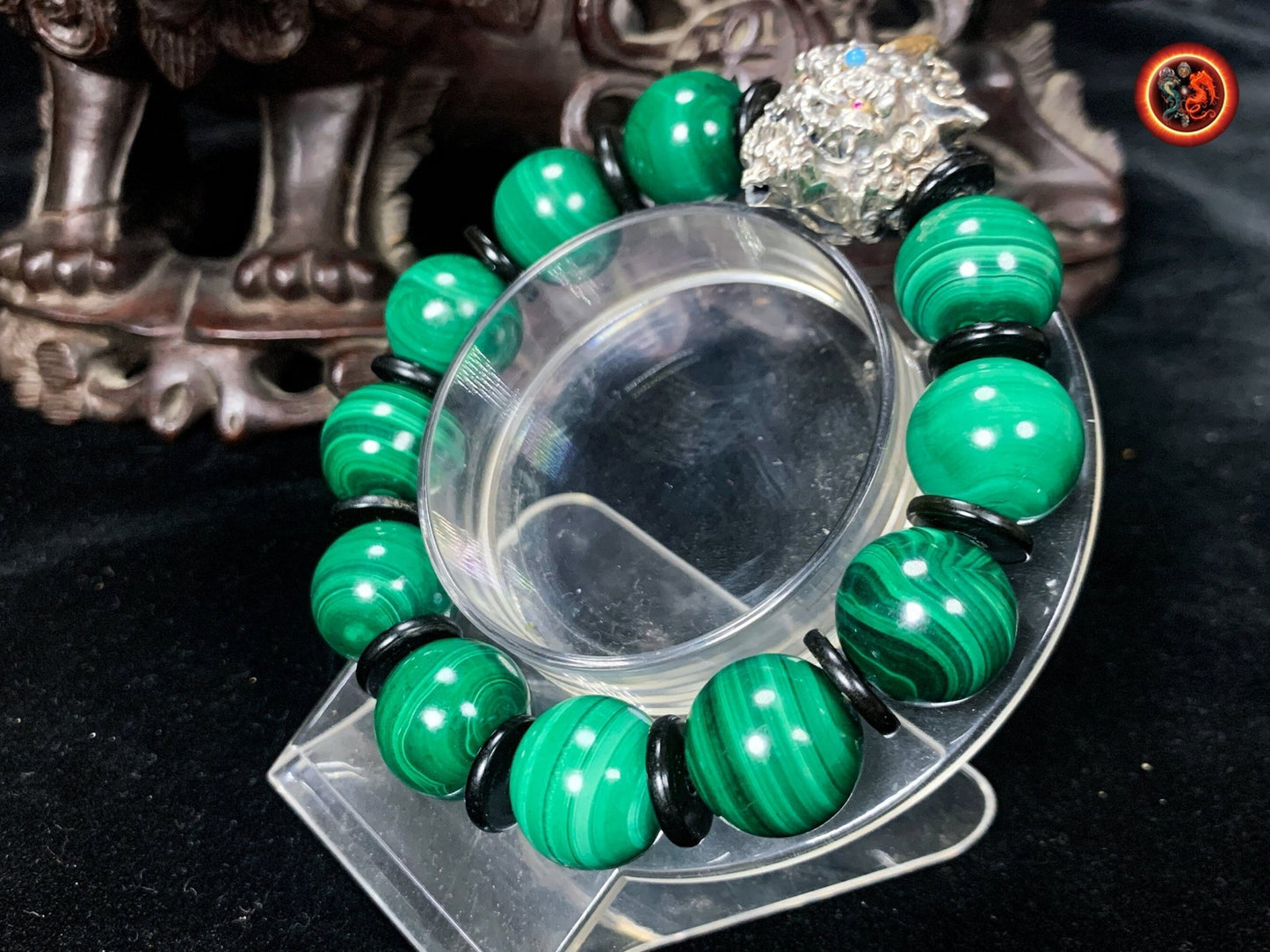 Bracelet Pixiu- Malachite- Bonne fortune