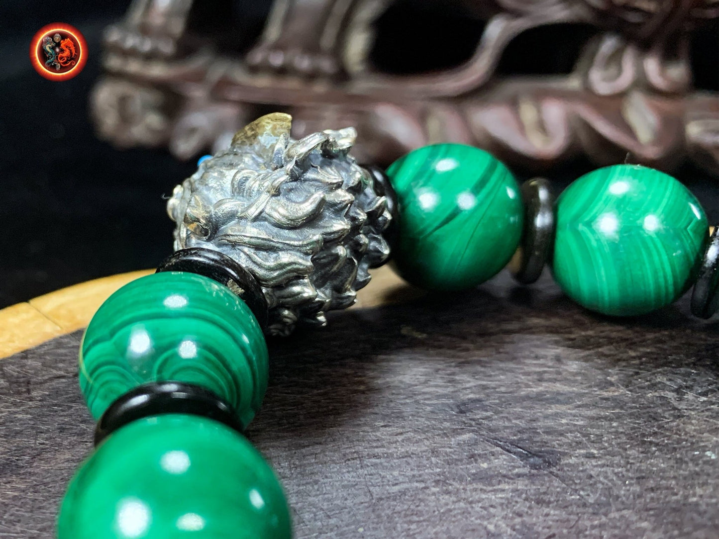 Bracelet Pixiu- Malachite- Bonne fortune