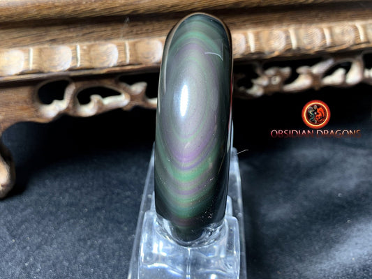 Bracelet jonc en obsidienne oeil celeste