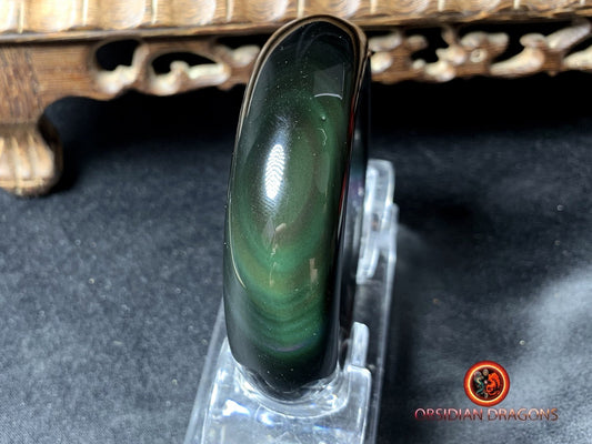 Bracelet jonc en obsidienne oeil celeste