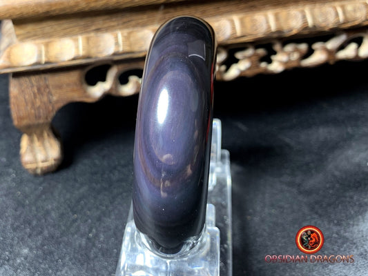 Bracelet jonc en obsidienne oeil celeste