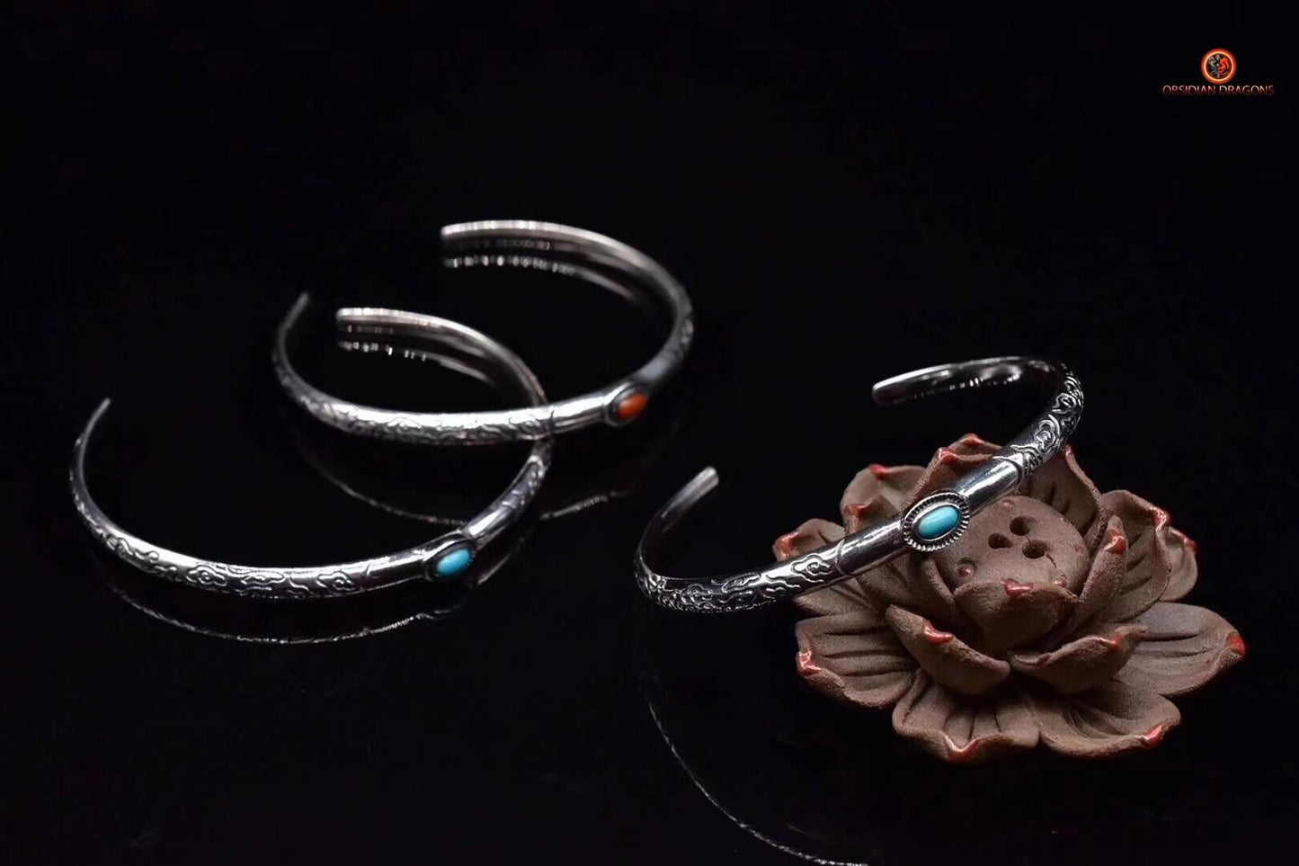 Bracelet manchette feng shui- nuages propices