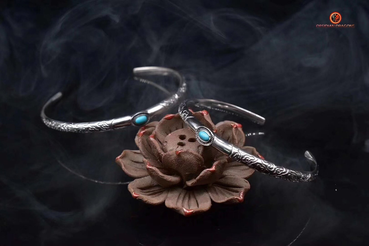 Bracelet manchette feng shui- nuages propices