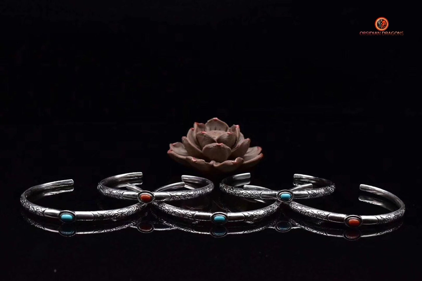 Bracelet manchette feng shui- nuages propices