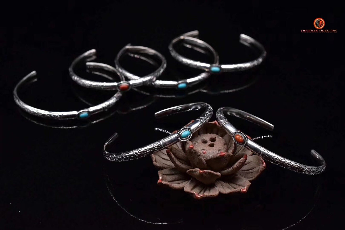 Bracelet manchette feng shui- nuages propices